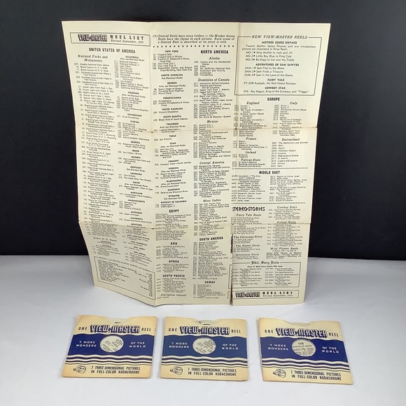 3 Vintage 1940’s Sawyers View-Master Reels - Colonial, Roy Rogers, Rockefeller - Picture 3 of 9